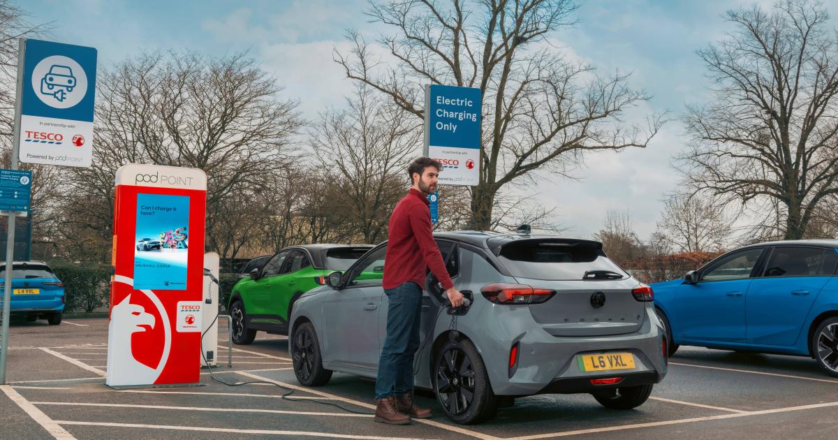 Vauxhall and Tesco partner to offer free EV charging for a year